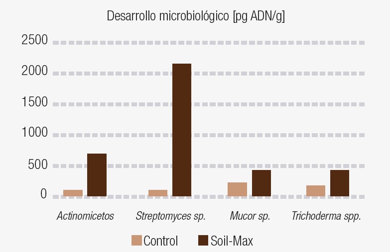 Desarrollo microbiológico Soil-Max